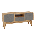 ТВ-тумба с фасадом цвета серый бетон Grace of Furniture  варинант исполнения - 2 | Loft Concept в Кирове