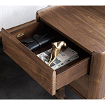 Прикроватный деревянный столик с 2-мя ящиками Moon Walnut Furniture варинант исполнения - 10 | Loft Concept в Кирове