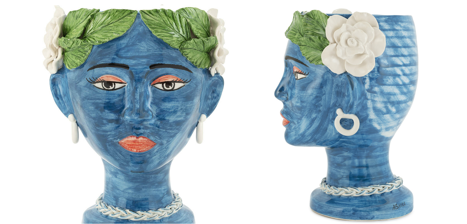 Ваза VASE HEAD SELVA COLOR dark blue Ваза VASE HEAD SELVA COLOR dark blue - Loft-Concept в Кирове
