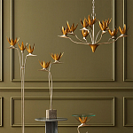 Люстра с плафонами в виде цветов Golden Bird of Paradise варинант исполнения - 5 | Loft Concept в Кирове