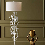 Торшер белый с цилиндрическим абажуром и каркасом в виде дерева Branched Tree варинант исполнения - 4 | Loft Concept в Кирове