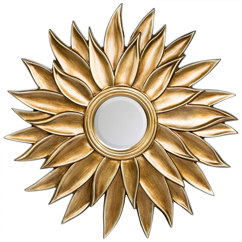 Зеркало-солнце с золотыми с лучами Rays of Peace Золотой в Кирове | Loft Concept 