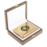 Портсигар на 20 сигарет с гравировкой Герба России в подарочной коробке Metal Cigarettes Cases варинант исполнения - 2 | Loft Concept в Кирове