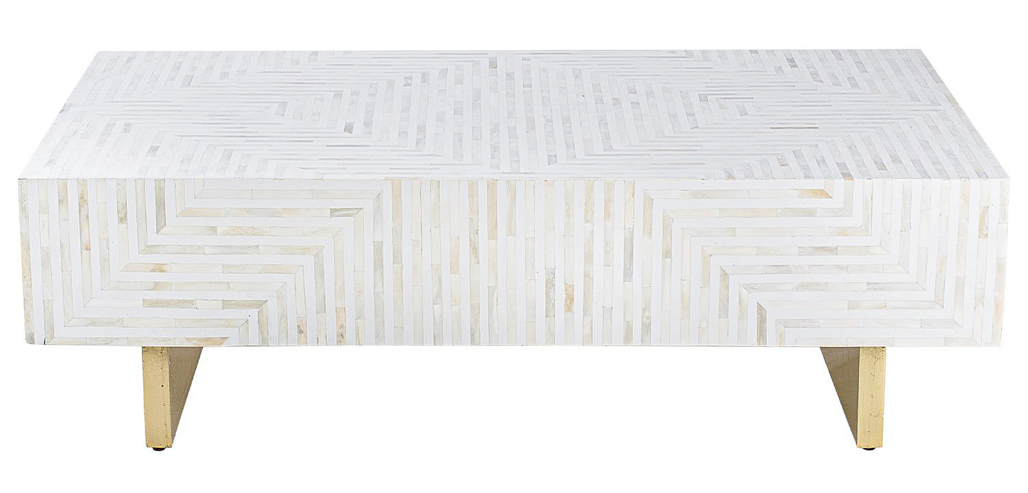Журнальный стол Cream Indian Bone Inlay coffee table Журнальный стол Cream Indian Bone Inlay coffee table - Loft-Concept в Кирове