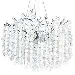 Люстра с круглыми хрустальными подвесками Fairytree Chrome Crystal Branches Chandelier 10 варинант исполнения - 1 | Loft Concept в Кирове