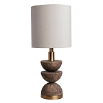 Настольная лампа с белым цилиндрическим абажуром на фигурном основании из полусфер Bewitchment варинант исполнения - 2 | Loft Concept в Кирове