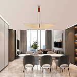 Люстра в виде распахнутых крыльев из тонких металлических планок Flight of Freedom варинант исполнения - 6 | Loft Concept в Кирове