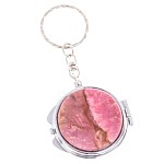 Зеркало брелок складное двухстороннее из натурального камня Родонит Stone Mirrors варинант исполнения - 5 | Loft Concept в Кирове