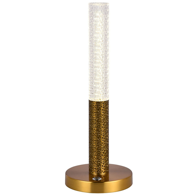 Настольная лампа латунь Dew Drops Tube Brass One Table Lamp Прозрачный Латунь Настольная лампа латунь Dew Drops Tube Brass One Table Lamp Прозрачный Латунь в Кирове | Loft Concept