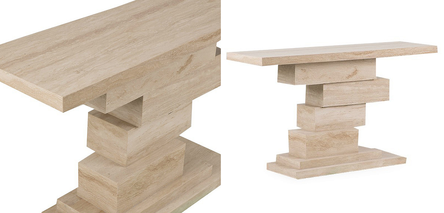 Консоль Taya Travertine Console Консоль Taya Travertine Console - Loft-Concept в Кирове