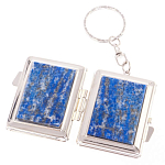 Зеркало брелок складное двухстороннее из натурального камня Лазурит Stone Mirrors варинант исполнения - 2 | Loft Concept в Кирове