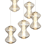 Люстра светодиодная с стеклянными волнообразными плафонами Amphora of Light варинант исполнения - 4 | Loft Concept в Кирове