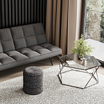 Пуф Three Gray в ткани букле серого цвета варинант исполнения - 4 | Loft Concept в Кирове