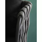 Стул мягкий с декором в виде плетеных лент на спинке и подлокотниках Semicircular Chair Decorated with Ribbons варинант исполнения - 7 | Loft Concept в Кирове