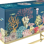 Буфет ручная роспись в морском стиле Cabinet Fondo Marino  варинант исполнения - 4 | Loft Concept в Кирове