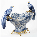 Фарфоровая чаша с птицами Blue and White варинант исполнения - 2 | Loft Concept в Кирове