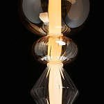 Подвесной светильник с вертикальной композицией из прозрачных и янтарных стеклянных шаров и ромбов Gabriel Scott Luna варинант исполнения - 5 | Loft Concept в Кирове