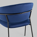 Стул в велюре синего цвета Horizon варинант исполнения - 6 | Loft Concept в Кирове