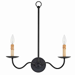 Бра настенное черное с 2-мя лампами Candle Sleeves варинант исполнения - 3 | Loft Concept в Кирове