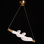 Люстра горизонтальная с волнистым белым плафоном Golden Swirl варинант исполнения - 4 | Loft Concept в Кирове