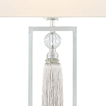 Настольная лампа с прямоугольным тканевым абажуром на белом мраморном основании Silver Threads варинант исполнения - 1 | Loft Concept в Кирове