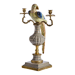 Подсвечникв образе попугая из фарфора с бронзовыми элементами Eden Garden варинант исполнения - 4 | Loft Concept в Кирове