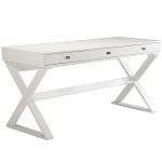 Письменный стол белый с 3-мя ящиками и крестообразным основанием Ymercte варинант исполнения - 1 | Loft Concept в Кирове
