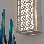 Бра прямоугольное в серебрянном цвете с ажурной решеткой Feiss варинант исполнения - 6 | Loft Concept в Кирове