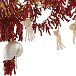 Люстра с декором в виде кораллов и ракушек Corals and Shells Chandelier Red варинант исполнения - 2 | Loft Concept в Кирове