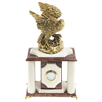 Часы настольные из натурального камня с декором в виде орла Eagle Stone Clock варинант исполнения - 1 | Loft Concept в Кирове