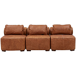 Кожаное модульное кресло коричневое без подлокотников с подушкой Coul Leather Modular Armchair варинант исполнения - 4 | Loft Concept в Кирове