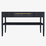 Дизайнерская Консоль с полкой и ящиком Primo Черный дуб варинант исполнения - 7 | Loft Concept в Кирове