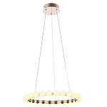 Люстра светодиодная кольцевая с круглыми плафонами белого цвета PEARLS Suspension 48 варинант исполнения - 4 | Loft Concept в Кирове