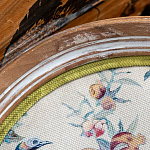 Барный стул из массива бука с изображением птиц и цветов  Beige Green Chinoiserie Garden Chair варинант исполнения - 3 | Loft Concept в Кирове