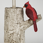 Настольная лампа с тканевым абажуром и основанием в виде птицы на дереве Simurq варинант исполнения - 4 | Loft Concept в Кирове