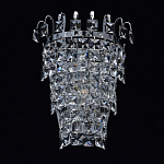 Бра настенное цвета хром с прозрачными квадратными хрустальными подвесками Crystal Regena варинант исполнения - 3 | Loft Concept в Кирове