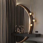 Подвесной светильник с рифлёным плафоном в форме шара Ripple Glow варинант исполнения - 5 | Loft Concept в Кирове