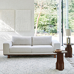 Приставной столик из массива дерева Walnut Triple варинант исполнения - 9 | Loft Concept в Кирове