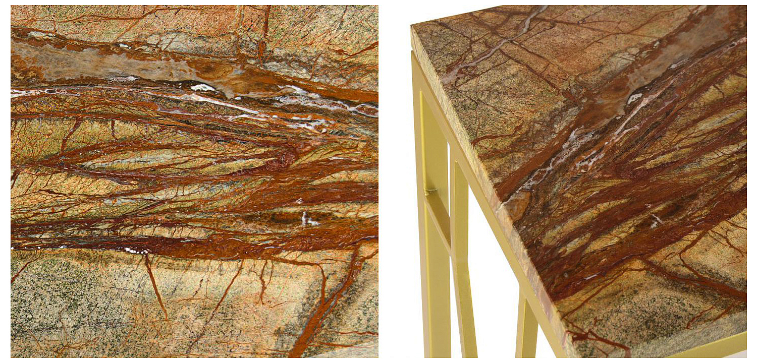 Консоль Rovigo Console коричневый мрамор Консоль Rovigo Console коричневый мрамор - Loft-Concept в Кирове