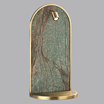 Настенный светильник зеленого цвета с бронзовой рамкой овальной формы с полкой Herbarium  варинант исполнения - 4 | Loft Concept в Кирове