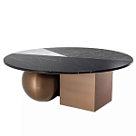 Дизайнерский журнальный стол с круглой столешницей на 3-х геометрических ножках Lehumod варинант исполнения - 5 | Loft Concept в Кирове