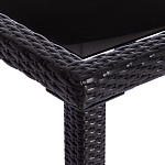 Обеденный комплект из искуственного ротанга Vintara черный варинант исполнения - 9 | Loft Concept в Кирове