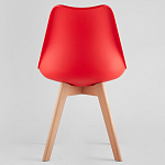 Стул с основой из пластика и мягким сиденьем Arvika Red варинант исполнения - 4 | Loft Concept в Кирове