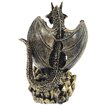 Декоративная статуэтка Дракон и стеклянное яйцо Dragon and Glass Egg Gold Black варинант исполнения - 3 | Loft Concept в Кирове