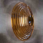 Бра с рельефным круглым плафоном янтарного цвета Savio Glass Disc Light варинант исполнения - 1 | Loft Concept в Кирове