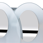 Бра с тремя круглыми матовыми стеклянными дисками и зеркальными вставками Lunaria  варинант исполнения - 2 | Loft Concept в Кирове