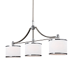 Люстра линейная с 3-мя белыми цилиндрическими плафонами Feiss варинант исполнения - 1 | Loft Concept в Кирове