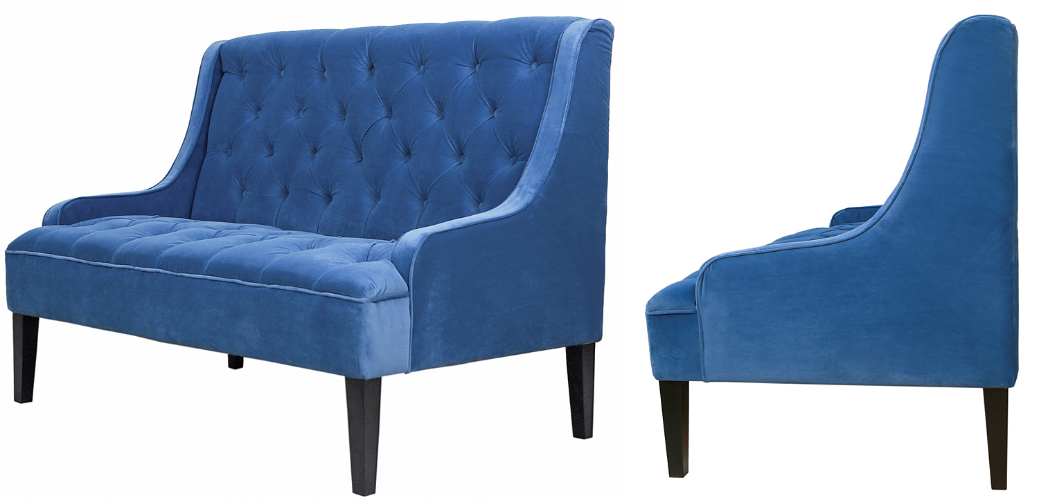 Диван Folket Sofa velour blue Диван Folket Sofa velour blue - Loft-Concept в Кирове