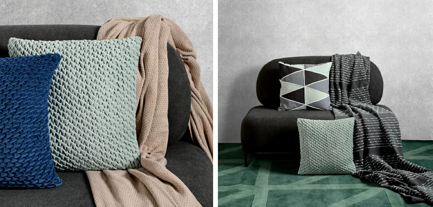 Подушка Purnama Quilting mint Подушка Purnama Quilting mint - Loft-Concept в Кирове