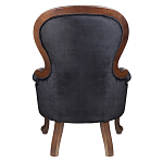 Кресло с мягкой обивкой из черного велюра на 4-х деревянных ножках Evelyn Classical Armchair варинант исполнения - 3 | Loft Concept в Кирове